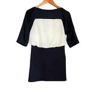 Loft Color block 3/4 sleeve mini dress‎